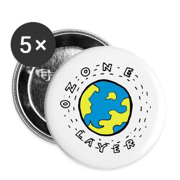 Earth's Ozone Layer Drawing - Buttons large 2.2''/56 mm (5-pack) - white - Front