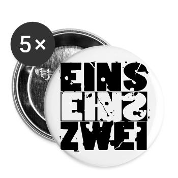 Eins Eins Zwei - 112 - Buttons groß 56 mm (5er Pack) - Weiß - Vorne