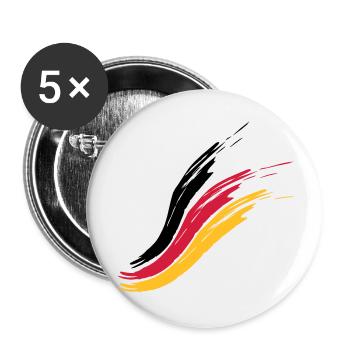 germany flag country proud homeland german tri - Buttons large 2.2''/56 mm (5-pack) - white - Front