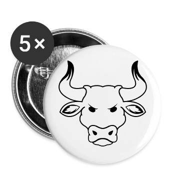 stier_01 - Lot de 5 grands badges (56 mm) - blanc - Devant
