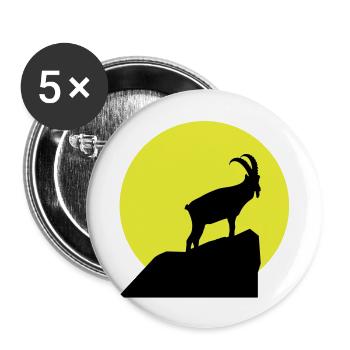 Sternzeichen Steinbock - Buttons groß 56 mm (5er Pack) - Weiß - Vorne