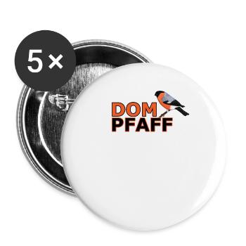 Painted Bullfinch Bird Animal Design Illustration - Buttons large 2.2''/56 mm (5-pack) - white - Front