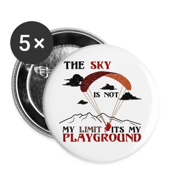 Paragliding - Design - Buttons large 2.2''/56 mm (5-pack) - white - Front