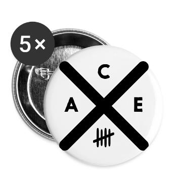 ACE - Buttons large 2.2''/56 mm (5-pack) - white - Front