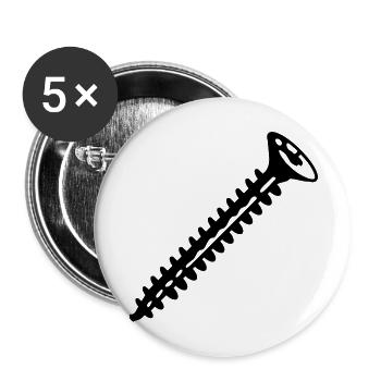 Schraube - Buttons groß 56 mm (5er Pack) - Weiß - Vorne