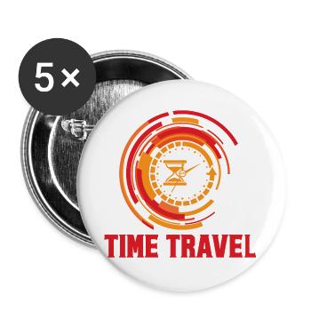 Time travel time machine future Futuristic city - Buttons large 2.2''/56 mm (5-pack) - white - Front