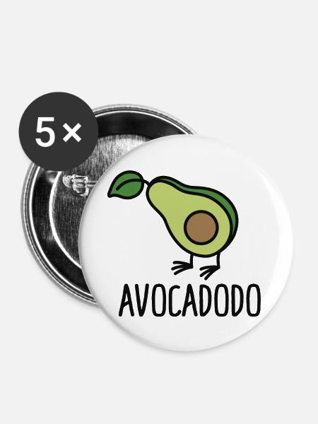 Avocadodo - Buttons groß 56 mm (5er Pack) - Weiß