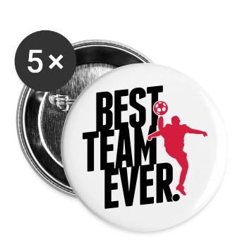 Best team ever - football - soccer soccer game - Buttons large 2.2''/56 mm (5-pack) - white - Front