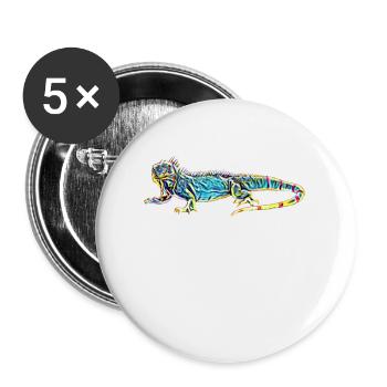 iguana - Buttons large 2.2''/56 mm (5-pack) - white - Front