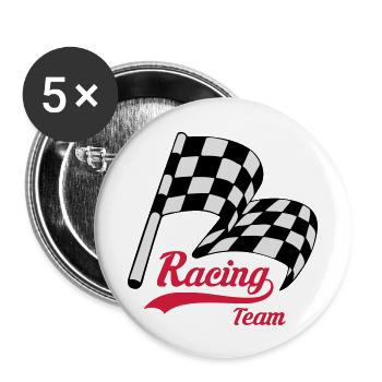 Racing Team 06 - Lot de 5 grands badges (56 mm) - blanc - Devant