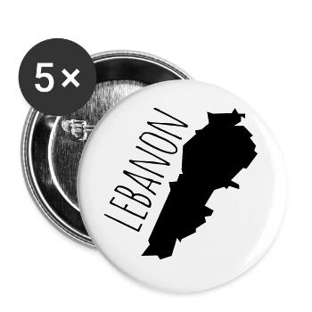 Lebanon - Buttons large 2.2''/56 mm (5-pack) - white - Front