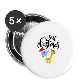 my first Christmas 4947 - Buttons groß 56 mm (5er Pack) - Weiß - Vorne