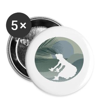 Hawaii Girl - Design - Buttons large 2.2''/56 mm (5-pack) - white - Front