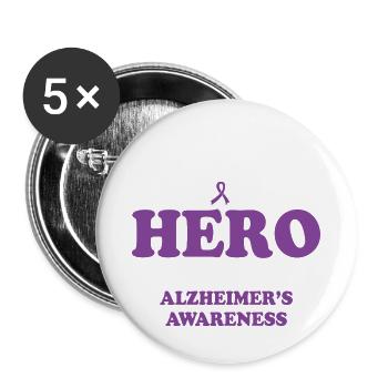 Alzheimers Awareness - Buttons large 2.2''/56 mm (5-pack) - white - Front