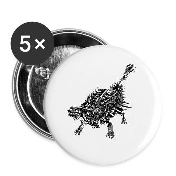 Ankylosaurus - Buttons groß 56 mm (5er Pack) - Weiß - Vorne