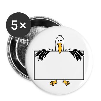 moeve with frame text field - Buttons large 2.2''/56 mm (5-pack) - white - Front