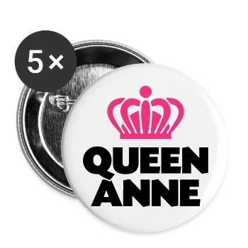 Queen anne name thing crown - Buttons large 2.2''/56 mm (5-pack) - white - Front