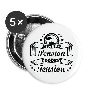 Retiree Retiree Retirement Pension Grandpa Grandma Myth - Buttons large 2.2''/56 mm (5-pack) - white - Front