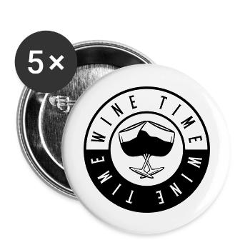 time wine - Buttons groß 56 mm (5er Pack) - Weiß - Vorne