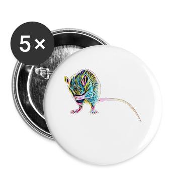 rat - Buttons large 2.2''/56 mm (5-pack) - white - Front