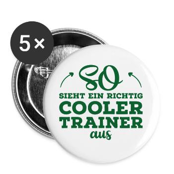 This is what a cool coach looks like from football gift - Buttons large 2.2''/56 mm (5-pack) - white - Front