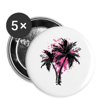 palm pink - Buttons groß 56 mm (5er Pack) - Weiß - Vorne