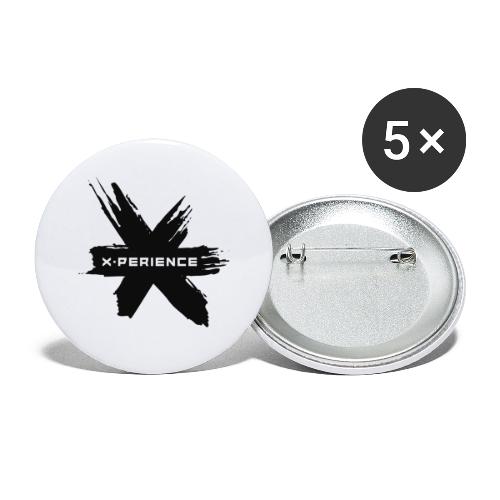 x-perience - Das neue Logo - Buttons groß 56 mm (5er Pack)