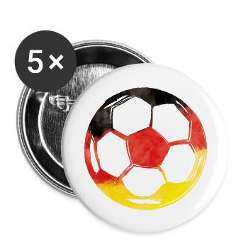fussball deutschland - Buttons groß 56 mm (5er Pack) - Weiß - Vorne