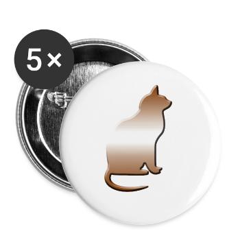 Cats, gift, crazy cat lady, cat - Buttons large 2.2''/56 mm (5-pack) - white - Front