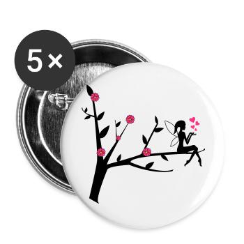 elfe_002 - Buttons groß 56 mm (5er Pack) - Weiß - Vorne