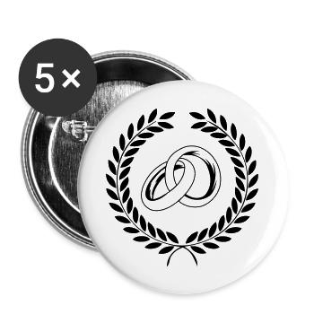 eheringe_003 - Lot de 5 grands badges (56 mm) - blanc - Devant