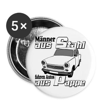 , DDR Kult , Männer aus.... (25) - Buttons groß 56 mm (5er Pack) - Weiß - Vorne