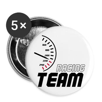 racing_team_01 - Buttons groß 56 mm (5er Pack) - Weiß - Vorne