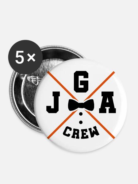 jga crew - Buttons groß 56 mm (5er Pack) - Weiß