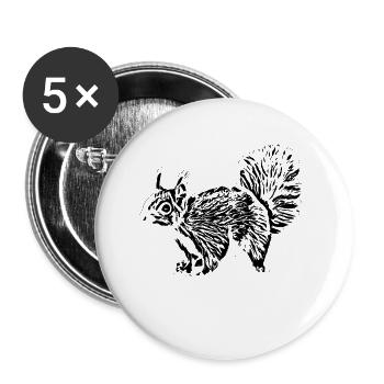 squirrel - Buttons large 2.2''/56 mm (5-pack) - white - Front