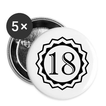 18 - Buttons groß 56 mm (5er Pack) - Weiß - Vorne