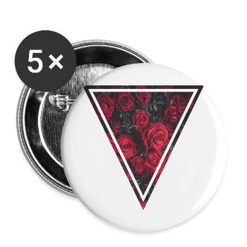 rose - Lot de 5 grands badges (56 mm) - blanc - Devant