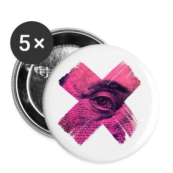 alles sehendes auge - Buttons groß 56 mm (5er Pack) - Weiß - Vorne
