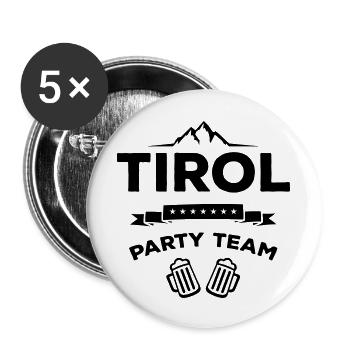 tirol party team bier - Buttons groß 56 mm (5er Pack) - Weiß - Vorne