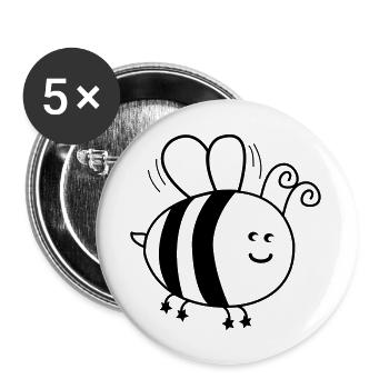 biene_001 - Buttons large 2.2''/56 mm (5-pack) - white - Front
