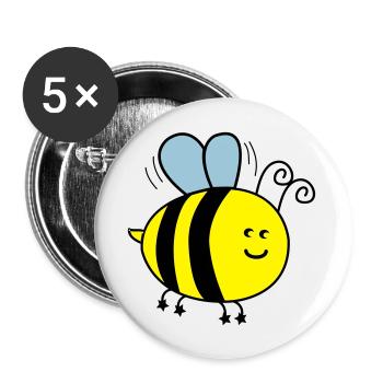 biene_002 - Buttons large 2.2''/56 mm (5-pack) - white - Front