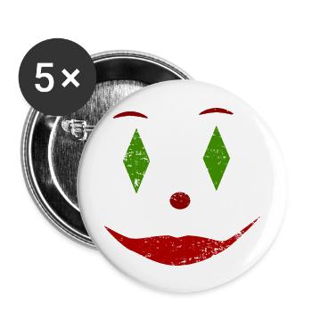 The Joker - Buttons groß 56 mm (5er Pack) - Weiß - Vorne