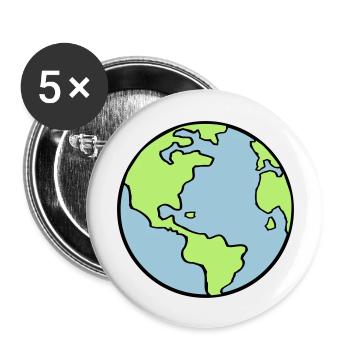 erde_002 - Lot de 5 grands badges (56 mm) - blanc - Devant