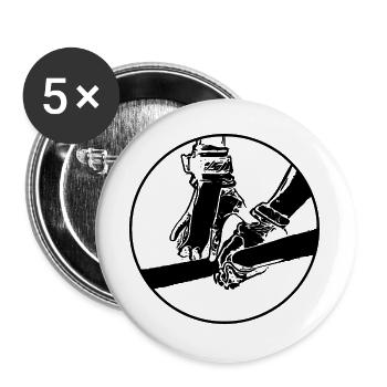 Sport Barren Leichtathletik Turnen - Buttons groß 56 mm (5er Pack) - Weiß - Vorne