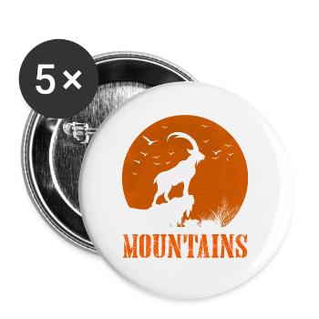 Capricorn at the Circle of the Sun - Buttons large 2.2''/56 mm (5-pack) - white - Front