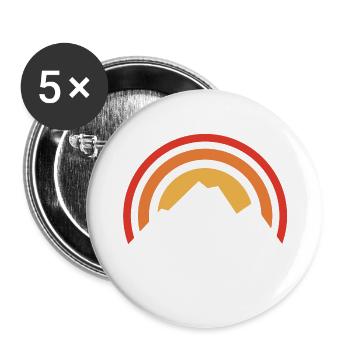 Mir Reichts ich gehe in die Berge - Buttons groß 56 mm (5er Pack) - Weiß - Vorne
