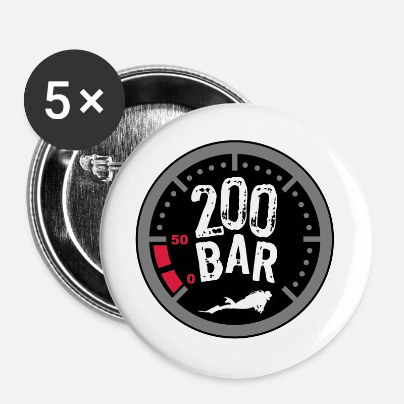 200bar - Buttons large 2.2''/56 mm (5-pack) - white