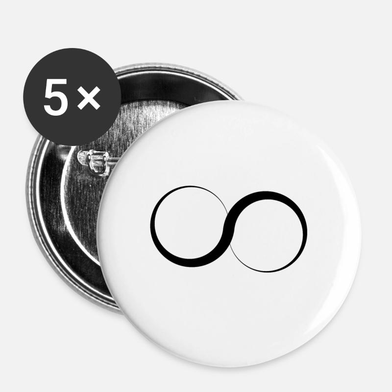 Infinity - logo - Buttons large 2.2''/56 mm (5-pack) - white
