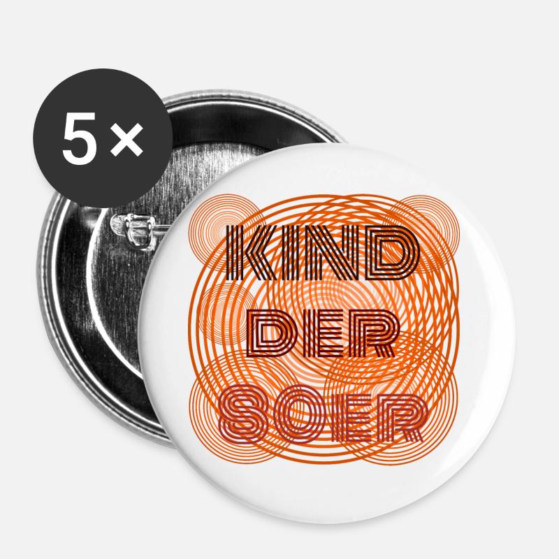 80s - Buttons large 2.2''/56 mm (5-pack) - white