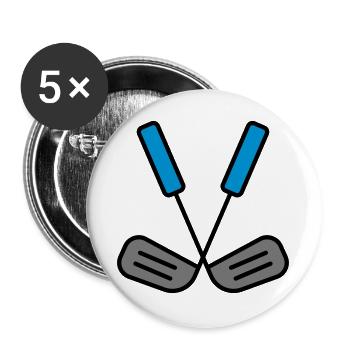 Golfschläger - Buttons groß 56 mm (5er Pack) - Weiß - Vorne
